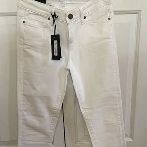 Paige Skyline Crop White Jeans